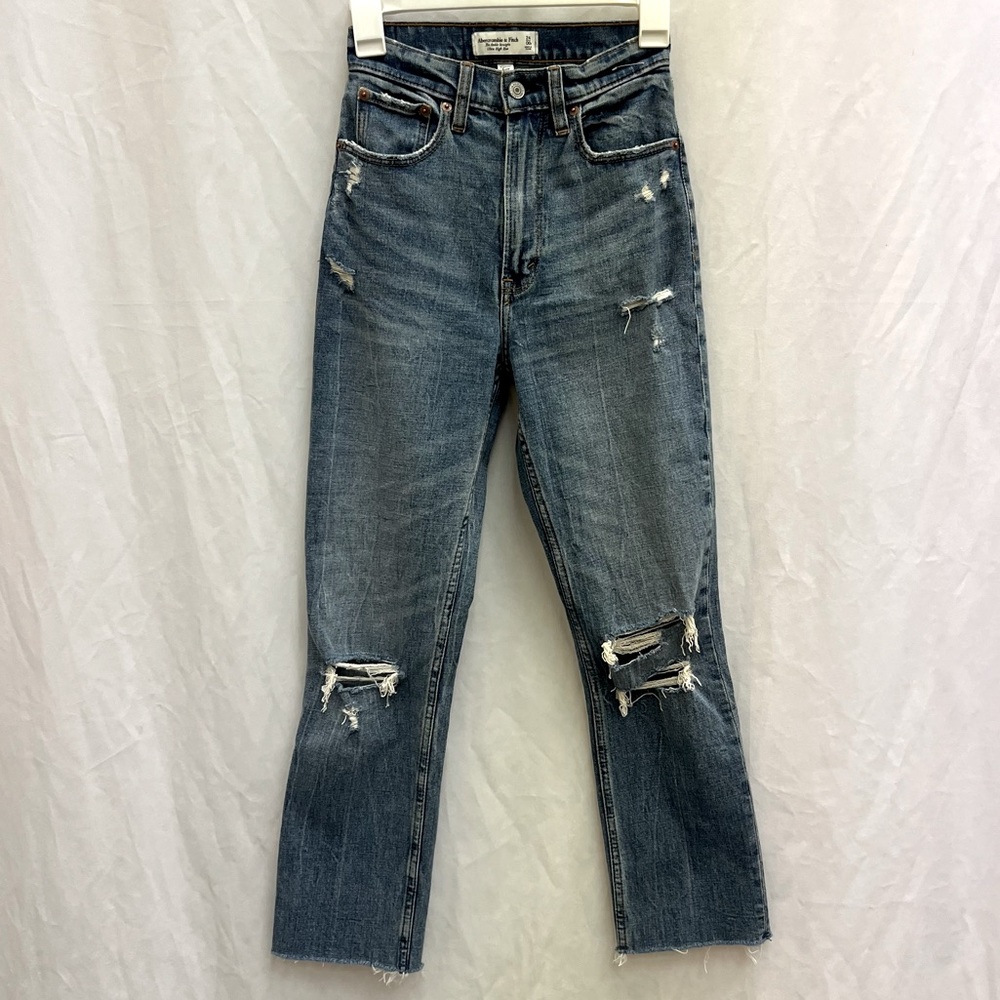 Abercrombie & Fitch The Ankle Straight Ultra High Rise Curve Love Size 24 Jeans - Picture 1 of 9